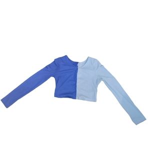 Crop Top Half and Half Color shirt
